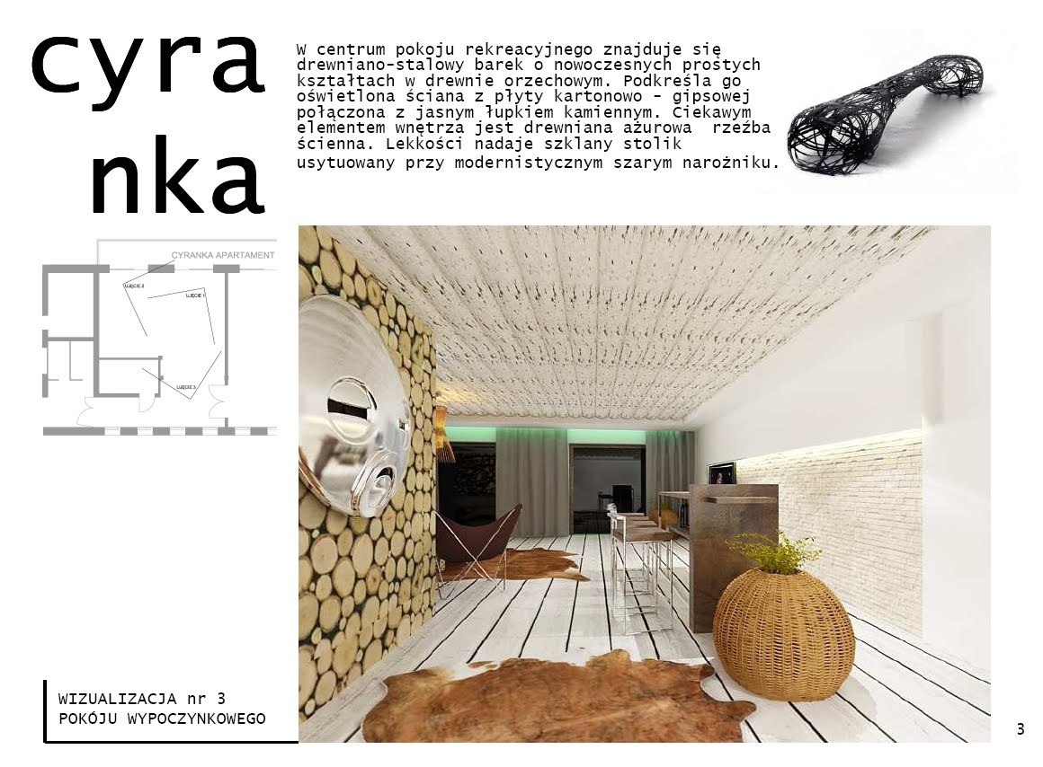 projektowanie wnętrz - Ośrodek Cyranka-Olsztyn